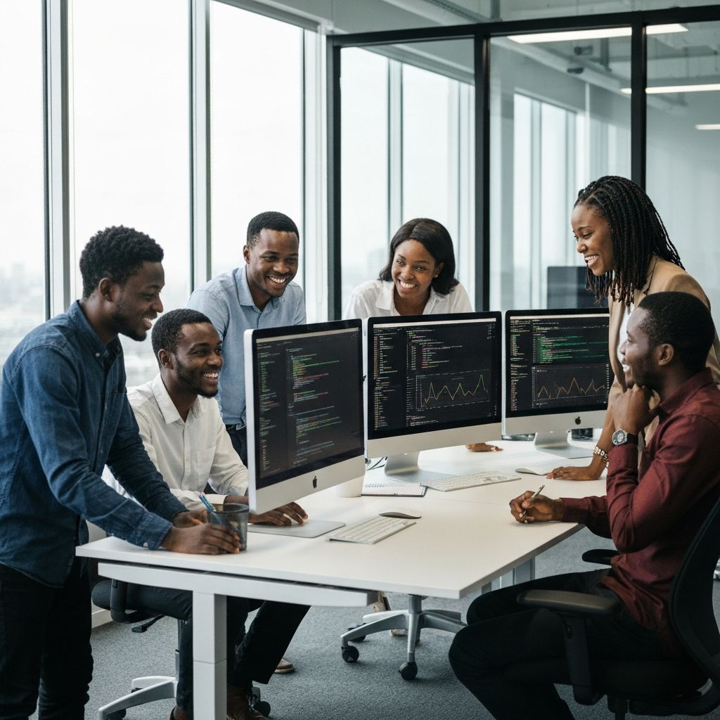 African tech team collaborating